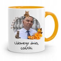 Kubek Żółty Prezydenta Andrzej Duda Pis Dla Ciebie Z Nadrukiem Ze Zdjęciem
