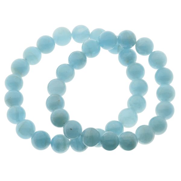 Bransoletka - Akwamaryn kulki 10mm 20 cm zdjęcie 3