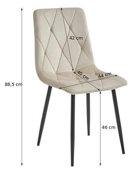 Krzesło LIBRA - czarny aksamit / nogi czarne x 3 zdjęcie 5