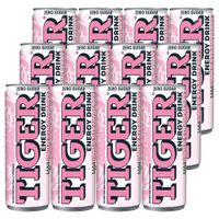 Tiger zero poziomka napój energetyzujący 250ml x 12 sztuk