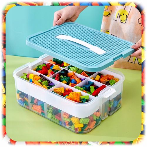 POJEMNIK na Klocki LEGO 4-PIĘTROWY WARSTWOWY ORGANIZER z Przegródkami 24 L na Arena.pl