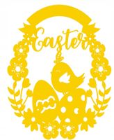J15 Zawieszka ażur WIELKANOC ozdoba PISANKA wianek