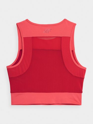 4F Top treningowy crop top szybkoschnący damski różowy Rozmiar M na Arena.pl