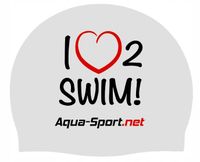 Czepek pływacki kąpielowy na basen unisex Aqua-Sport I Love 2 Swim
