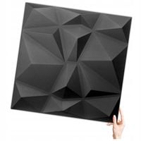 Kaseton Ścienny Sufitowy 3D Czarny Panele Ścienne 50x50 0,25m2 Bursztyn