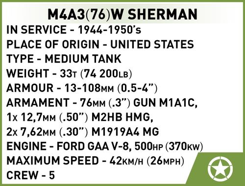 Klocki Historical Collection M4A3 Sherman na Arena.pl