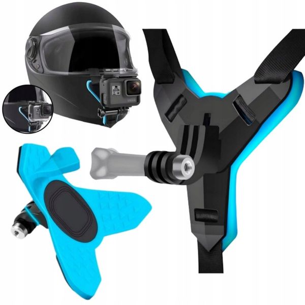 Mocowanie do kasku uchwyt na kask do kamer GoPro 12 11 10 9 8 7 6 5 MAX DJI zdjęcie 9