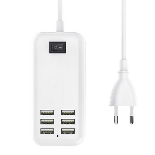 STACJA ŁADUJĄCA ŁADOWARKA BIAŁA 2.0A 6xUSB PC16 na Arena.pl