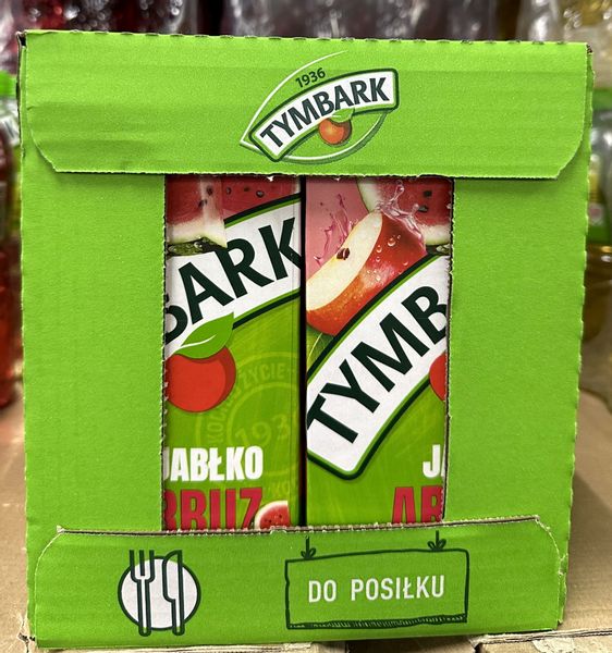 Tymbark napój jabłko-arbuz 1l - karton zdjęcie 1