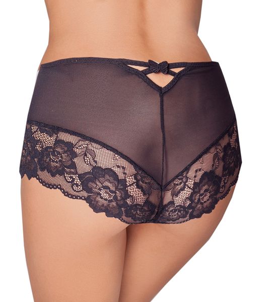 Ewana 098 Wysokie Koronkowe Szorty Czarny L zdjęcie 4