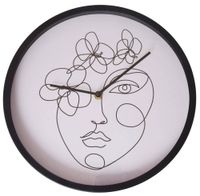 Zegar ścienny z twarzą kobiety