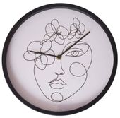 Zegar ścienny z twarzą kobiety