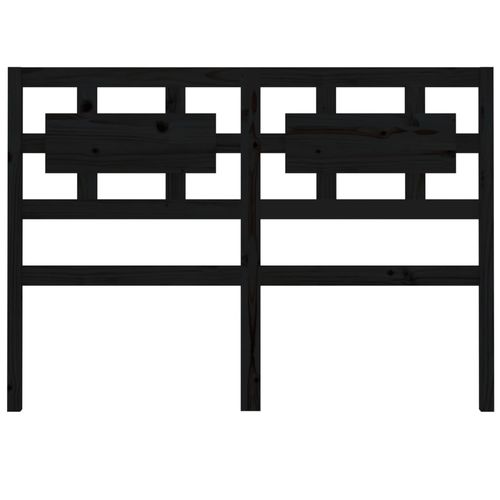 Wezgłowie łóżka, czarne, 165,5x4x100 cm, lite drewno sosnowe na Arena.pl