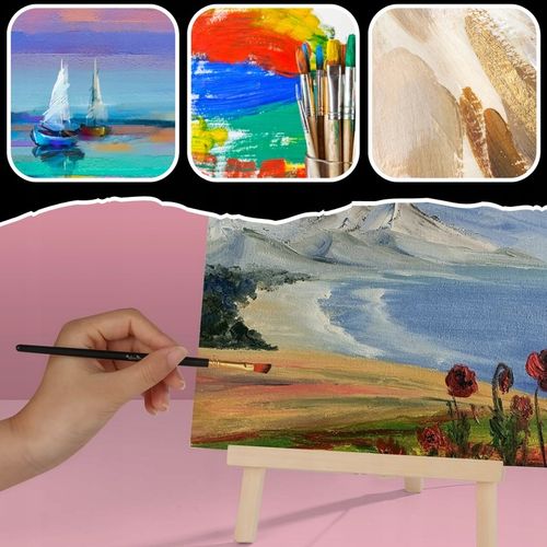 PŁÓTNO MALARSKIE DO MALOWANIA PODOBRAZIE BAWEŁNIANE 10szt 24x30 cm zestaw na Arena.pl