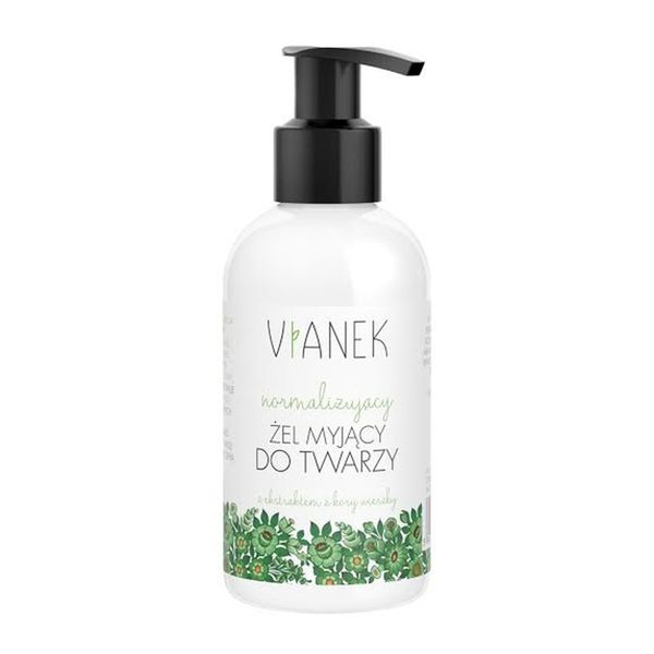 Normalizujący żel myjący do twarzy - do cery tłustej - 150ml - Vianek zdjęcie 1