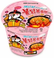 Ramyun Buldak o smaku ostrego kurczaka a la Carbonara, duża micha 105g - Samyang