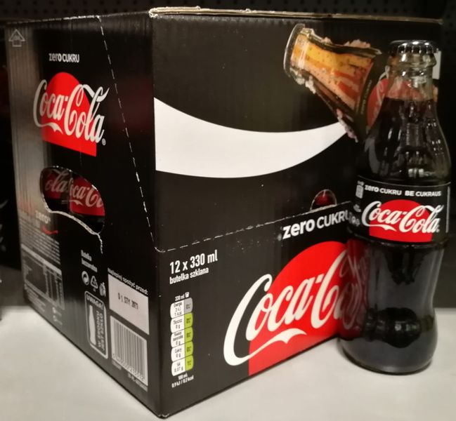 Coca-Cola butelka ZERO 330ml - paleta zdjęcie 1