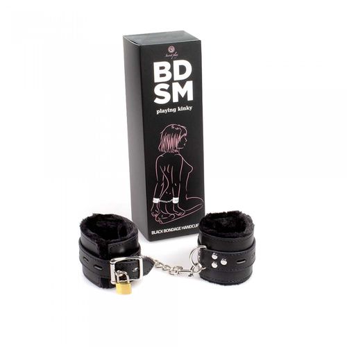 kajdanki black bondage handcuffs bdsm na Arena.pl