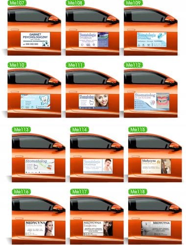 Magnes na samochód reklama magnetyczna 60x30 LODY AMERYKAŃSKIE na Arena.pl