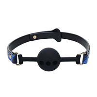 florence collection - silicone ball gag - blue