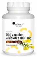 ALINESS OLEJ Z NASION WIESIOŁKA 9% 1000MG 90 KAPSUŁEK SKÓRA HORMONY