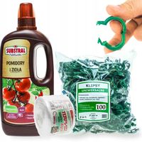 NATURALNY NAWÓZ DO POMIDORÓW I ZIÓŁ Z SZNUREK 250m Z 100x KLIPS ZAPINKA