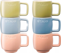STAUB SERVING Zestaw 6 kubków ceramicznych - Wielokolorowy, 100 ml
