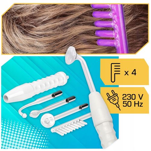 DERMA WAND PRO darsonval 4 elektrody peloty najmocniejszy do skóry twarzy na Arena.pl