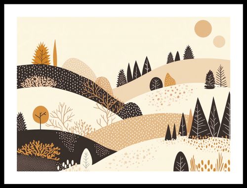 Plakat 55x40cm Jesień w Wzgórzach na Arena.pl