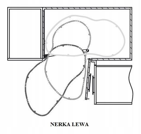 Rejs Kosz Corner Optima 800 grafit lewa domyk na Arena.pl