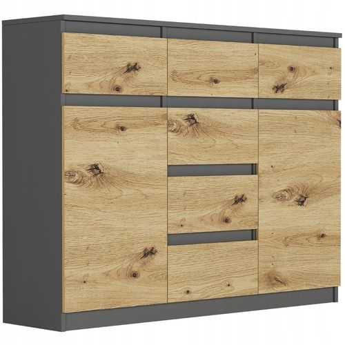 KOMODA 98CM SZAFKA 6 SZUFLAD ANTRACYT MIX ARTISAN S62D na Arena.pl