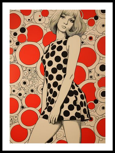 Plakat 39,5x55cm Czerwone Kropki na Arena.pl