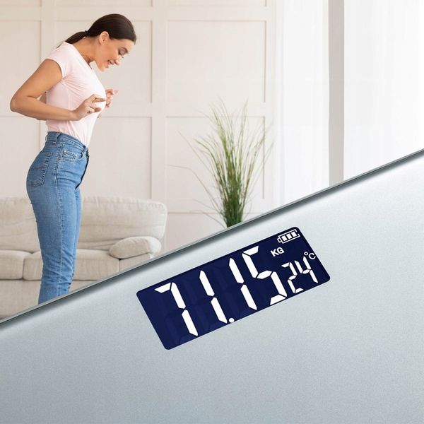 Waga łazienkowa Grundig z termometrem WYŚWIETLACZ LCD SZKLANA do 180kg zdjęcie 10