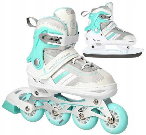 NILS 2w1 Łyżworolki Rolki Regulowane Łyżwy Hokejowe Damskie na Arena.pl