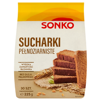 Sonko Sucharki pełnoziarniste 225 g (30 sztuk)