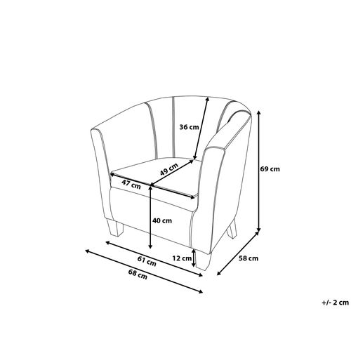 Fotel ekoskóra brązowy BORWICK na Arena.pl