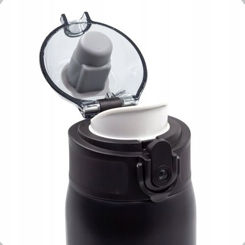 KUBEK TERMICZNY TERMOS DO KAWY HERBATY 500ML BUTELKA CZARNO-BIAŁA na Arena.pl