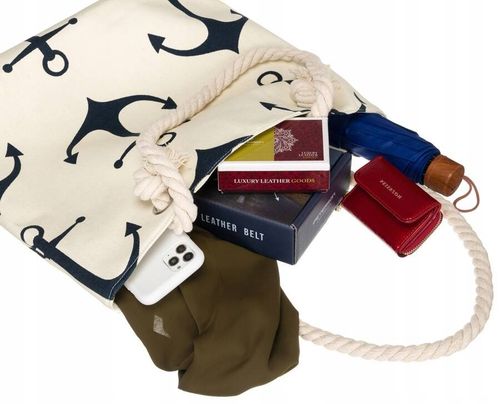 plażowa torba damska z poliestru w kotwice na Arena.pl