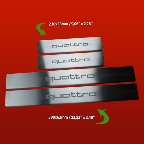 Listwa progowa AUDI A4 B6 QUATTRO Stal nierdzewna 304 mat 4szt na Arena.pl