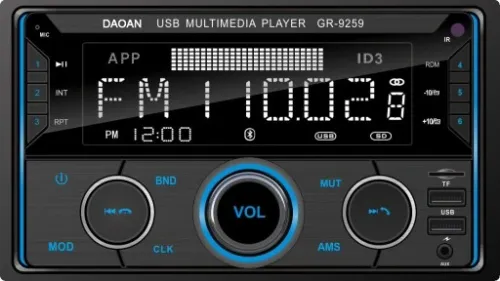 RADIO SAMOCHODOWE 2-DIN BLUETOOTH USB SD RDS LCD RGB MIKROFON PILOT ZESTAW na Arena.pl