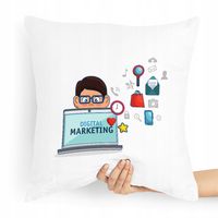 Prezent Poduszka Dla Margetingowca Marketing Z Nadrukiem Ze Zdjęciem