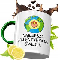 Kubek Zielony Na Walentynki Dla Zakochanych Z Nadrukiem Ze Zdjęciem