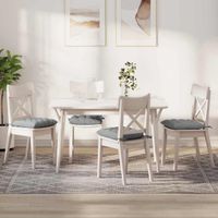 Poduszki na siedziska 2 pcs Jasnoszary 40 x 40 x 6 cm tkanina