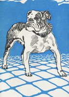 Plakat 21x29,7cm Bulldog, Moriz Jung Vintage do Salonu