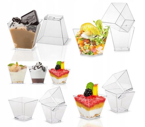 POJEMNIKI PUCHARKI NA DESER PRZEKĄSKI MONOPORCJE SŁODKI STÓŁ 120ML 6SZT na Arena.pl