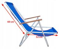 LEKKI LEŻAK SKŁADANY DO TORBY LEŻAK NA PLAŻĘ, WYCIECZKĘ ALUMINIOWY 2,0 kg