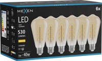 MEXEN VINTIS 6X ŻARÓWKA FILAMENT SPIRALA LED E27 ST64 6W 2700K 530 LM AMBER