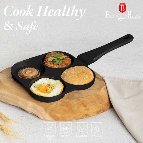 patelnia tytanowa 26cm do hamburgerów jajek berlinger haus bh-7797 black na Arena.pl