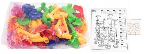 TOR KULKOWY KULODROM KLOCKI KONSTRUKCYJNE ZESTAW 105 EL KULKI 30 KULEK na Arena.pl