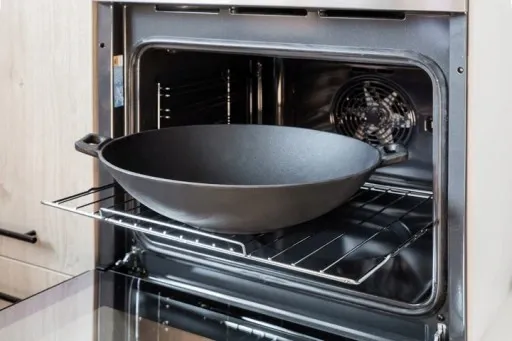 PATELNIA ŻELIWNA WOK Garnek duża ciężka 36,5 cm zdjęcie 10